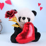 Rose N Plushy Panda Duo
