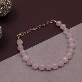 Rose Quartz Sterling Silver Bracelet