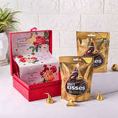 Rose Trail Box N Chocolates For Valentines Day