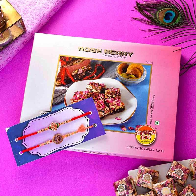 Roseberry Bites Rakhi Set