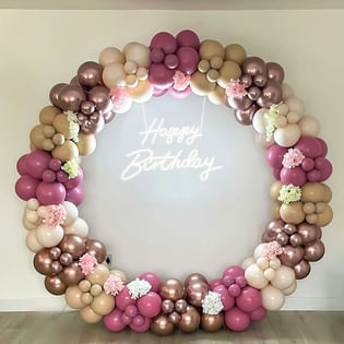 Rosegold Birthday Balloon Ring