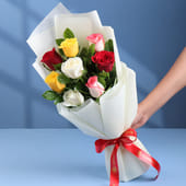 Roses Dipped In Rainbows