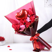 Roses Floating In Love Balloon Bouquet