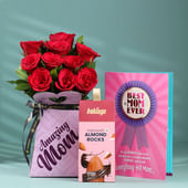 Roses N Sweet Treats For Mom Gift Set