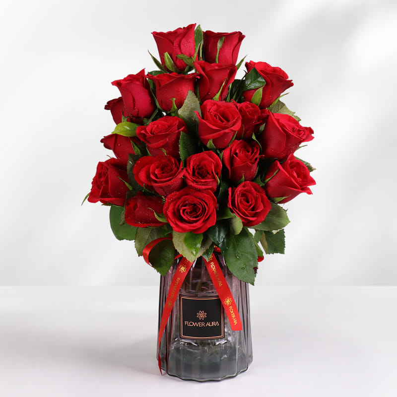 Timeless Red Rose Arrangement