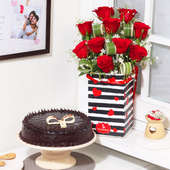 Combo Of Flower and Cakes Online Flowers Delivery in India