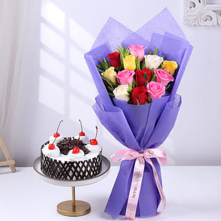 Rosey Prismatic with Black Forest Cake