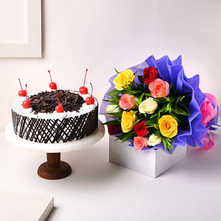 Rosey Prismatic with Black Forest Cake