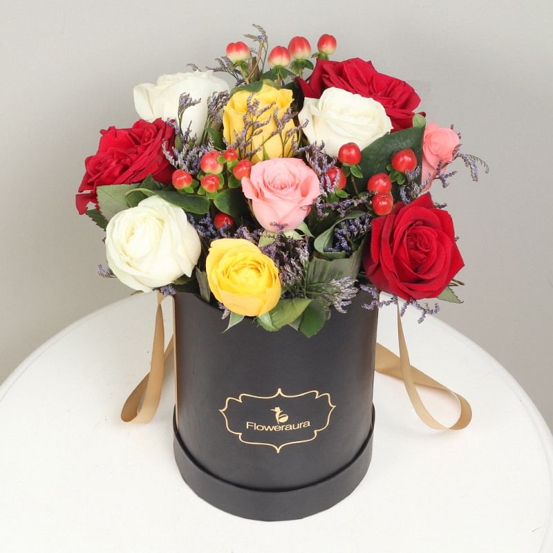 Rosey Sweetheart Mixed Color Flower Arrangements