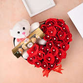 Order Rosia Heart Floral Box for Valentines day
