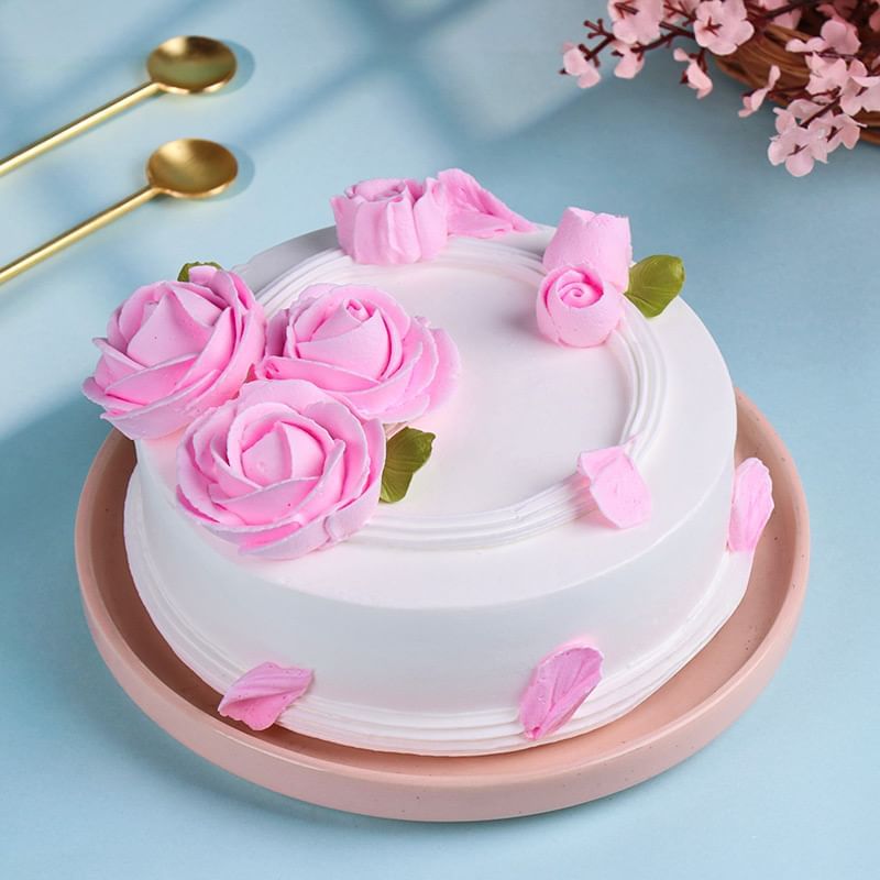 Rosy Bliss Pineapple Delight Cake