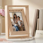 Rotating Wooden Photo Frame