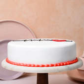 Round Lifeline VDay Cake For Valentines