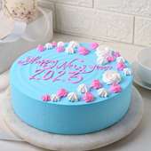 Pastel Hues New Year Cake: Themed cake for new year
