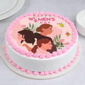 Round Photo Cake For Womens Day 2024