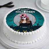 Round Photo Halloween Cake