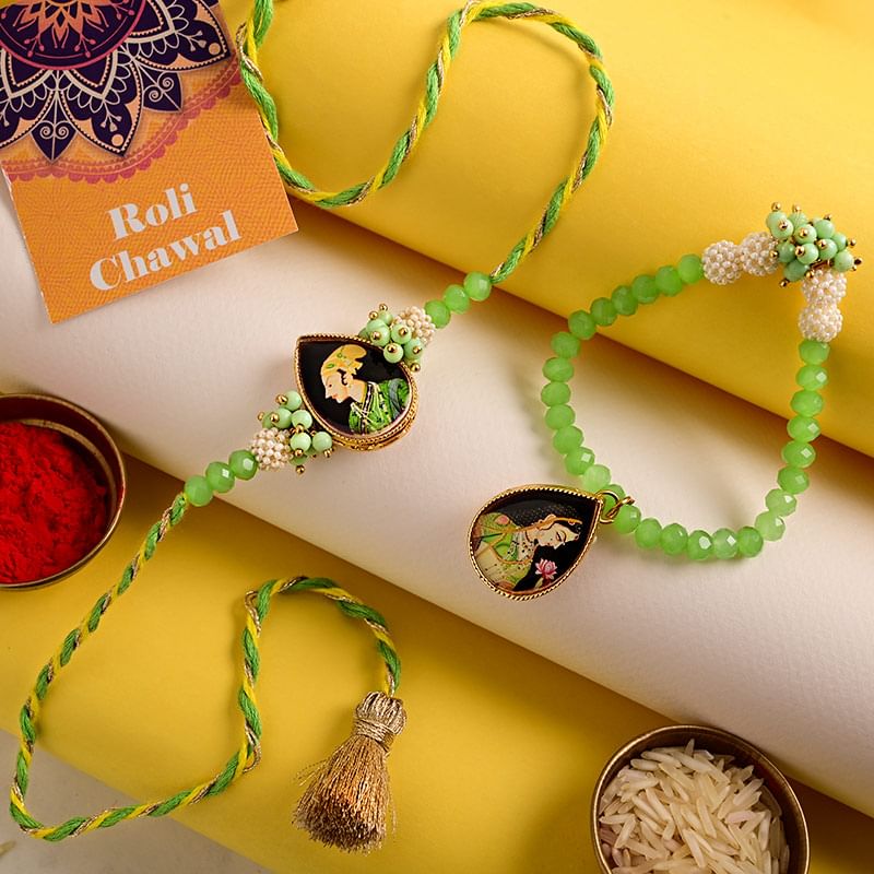Send Lumba Rakhi For Bhaiya bhabhi Online in India