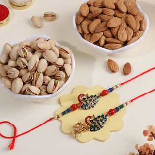 Royal Bhaiya Bhabhi Rakhi With Nutty Delights