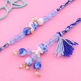 Royal Blue Elegance Rakhi Set