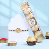 Royal Charm Rakhi With Ferrero Rocher