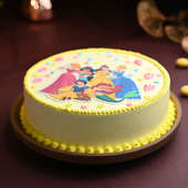 Side View of Disney Princess Cake