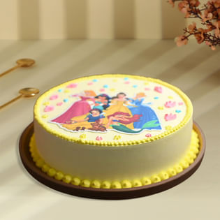 Side View of Disney Princess Cake