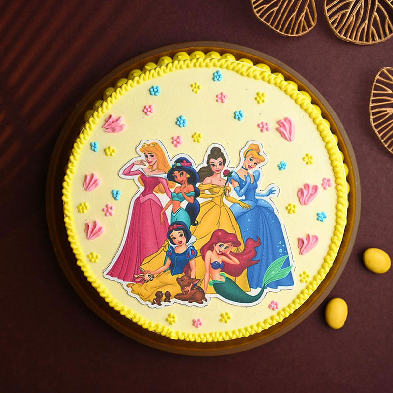 Top View of Disney Princess Cake