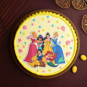 Top View of Disney Princess Cake