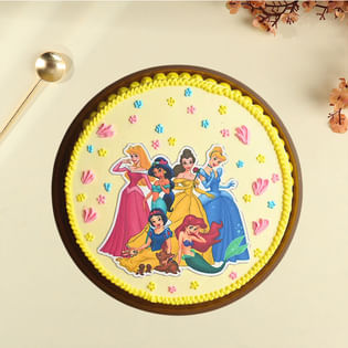 Top View of Disney Princess Cake