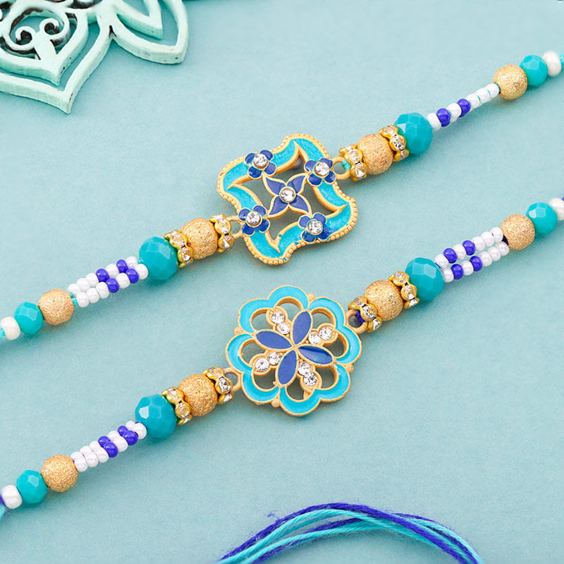 Royal Floral Rakhi Set Of Grace