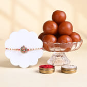 Royal Meenakari Rakhi With Gulab Jamun
