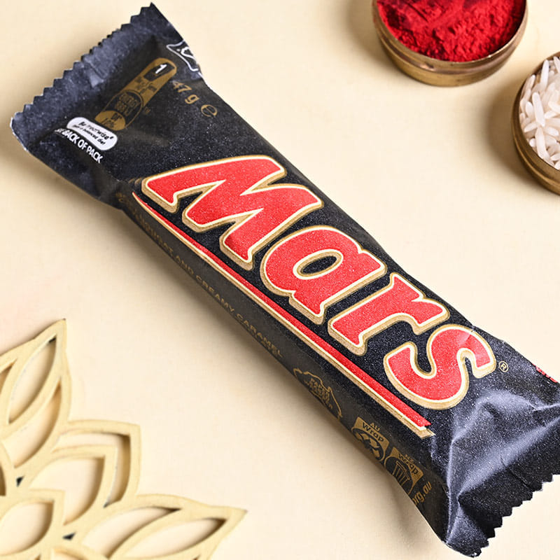 Royal Meenakari Rakhi With Mars Chocolate