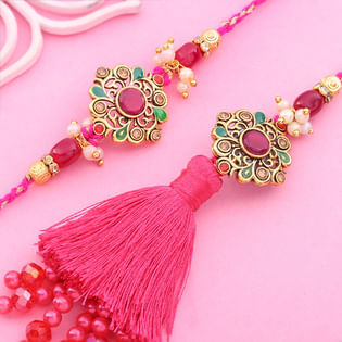 Royal Radiance Bhaiya Bhabhi Tassel Rakhi