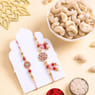 Royal Ruby Bhaiya Bhabhi Rakhi With Cashews