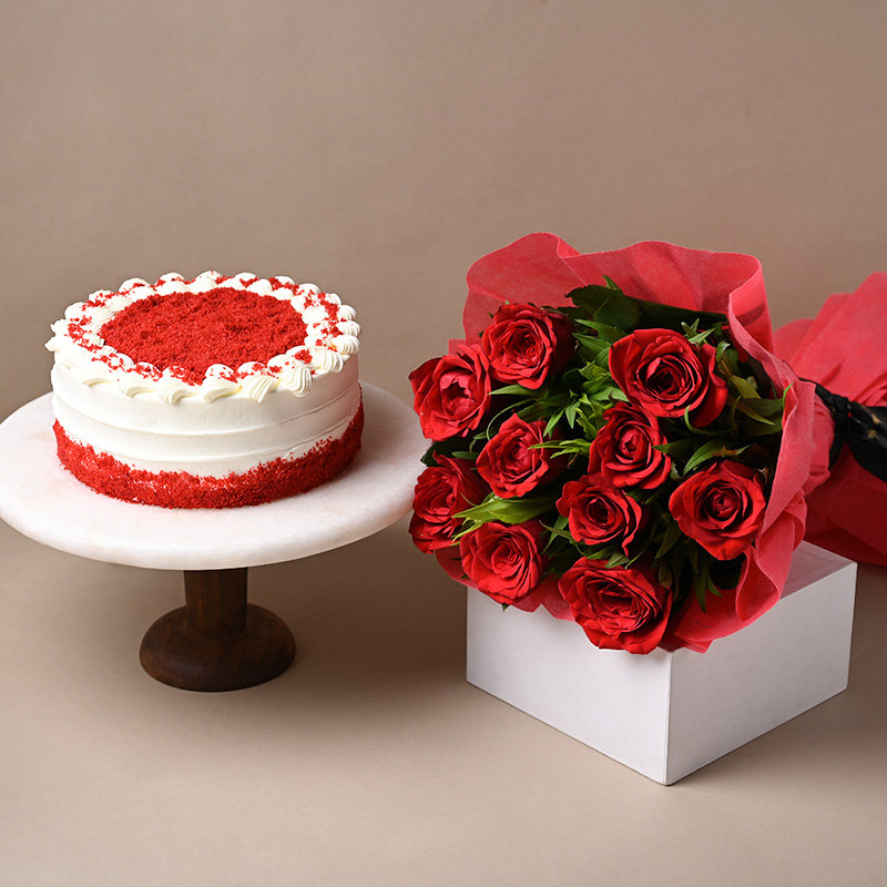 Ruby Rose Romance With Red Velvet Cake