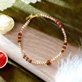 Rudraksh N Pearl Beads Bracelet