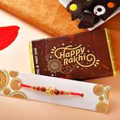 Rudraksh Rakhi N Gems Mint Chocolate - A Rakhi Gift Hamper in Canada