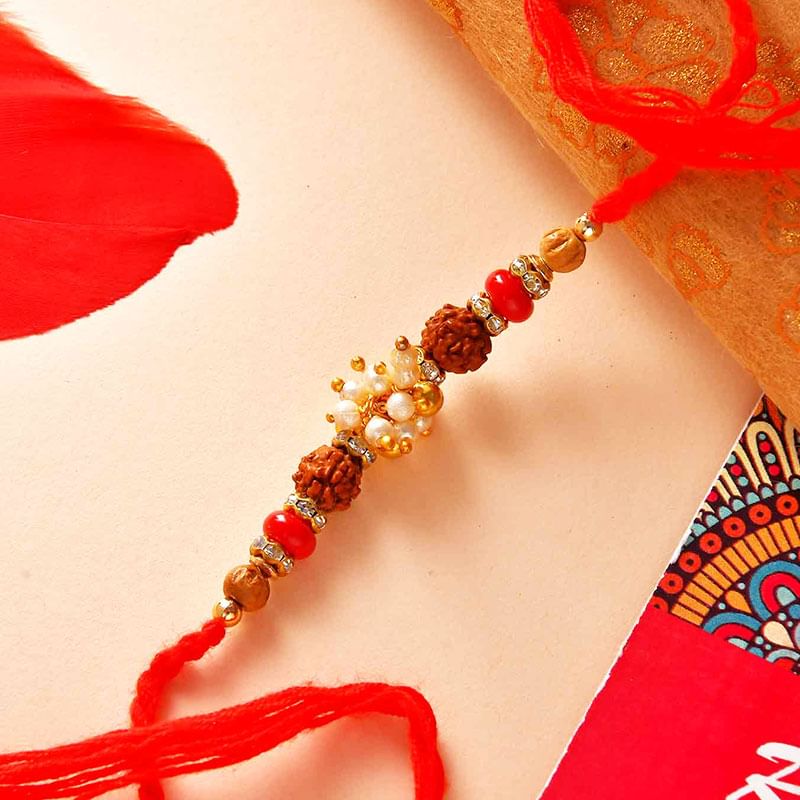 Rudraksh Rakhi N Gems Mint Chocolate - Rakhi to UAE