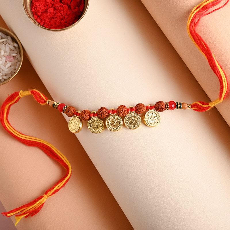 Rudraksh With Ginni Rakhi- Divine Rakhi online to UK