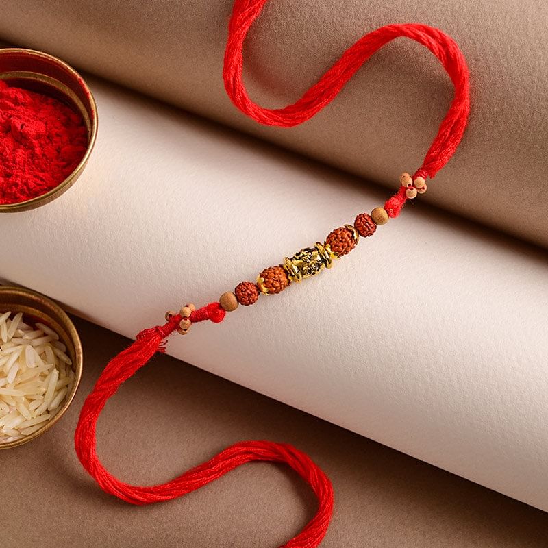 Buy Rudraksh Rakhi Online For Brother From Floweraura