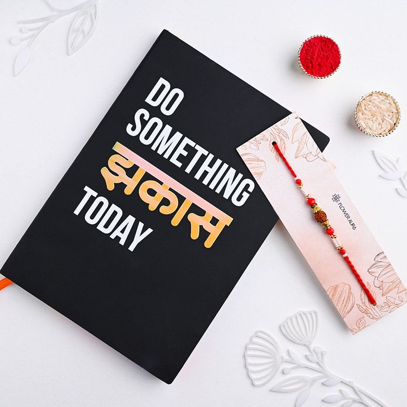 Rudraksha Beads Rakhi With Journal