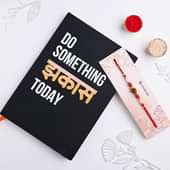 Rudraksha Beads Rakhi With Journal