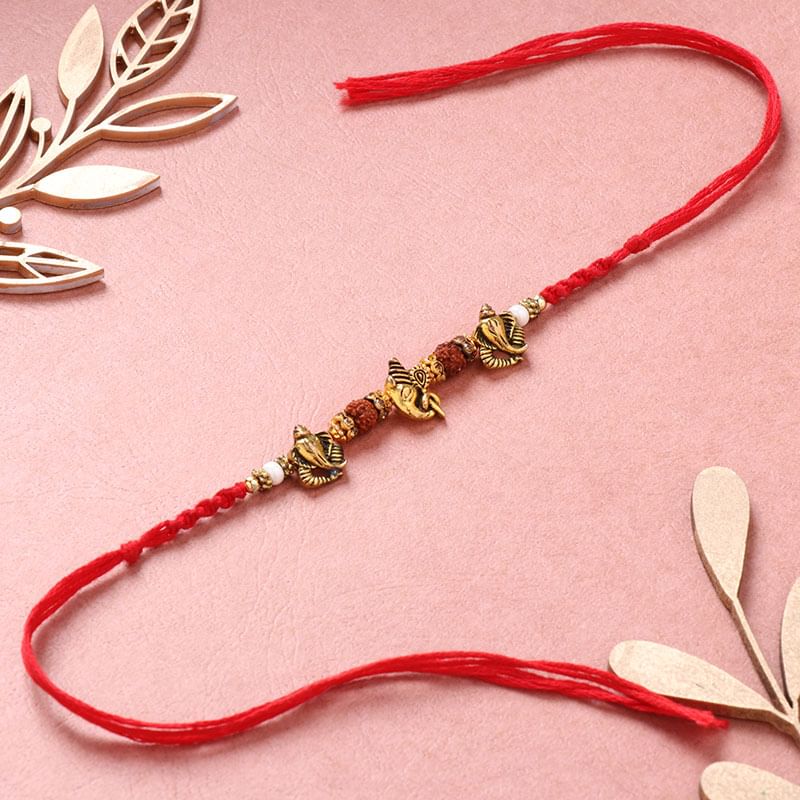 Rudrakshas N Lord Ganesha Rakhi 