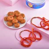 Rudraksha Mauli Rakhi Set With Kesar Peda