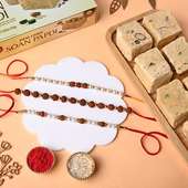 Rudraksha Mauli Rakhis With Soan Papdi