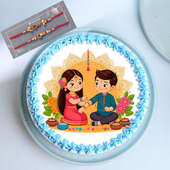 Rudraksha Mor Pankh Bhaiya Bhabhi Rakhis N Cake