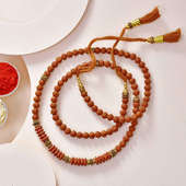 Rudraksha N Brown Beads Bracelet Like Rakhi