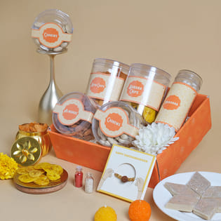 Rudraksha Rakhi N Festive Bites Hamper