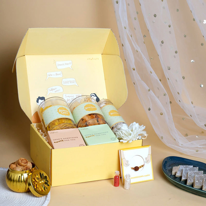 Rudraksha Rakhi N Festive Crunch Hamper