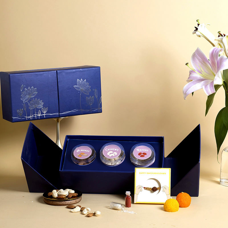 Rudraksha Rakhi N Gourmet Festive Hamper